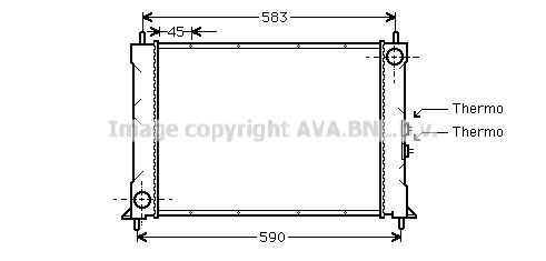 AVA QUALITY COOLING Radiaator,mootorijahutus AU2068